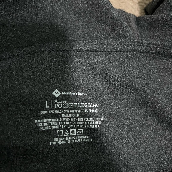 Members Mark Leggings with holes at bottom - Picture 4 of 4